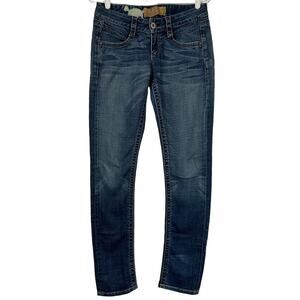Blue Tattoo Jeans Straight Leg Low Rise Y2K